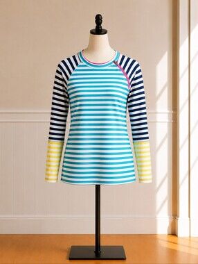 Reel Legends Striped Long Sleeve Rash Guard